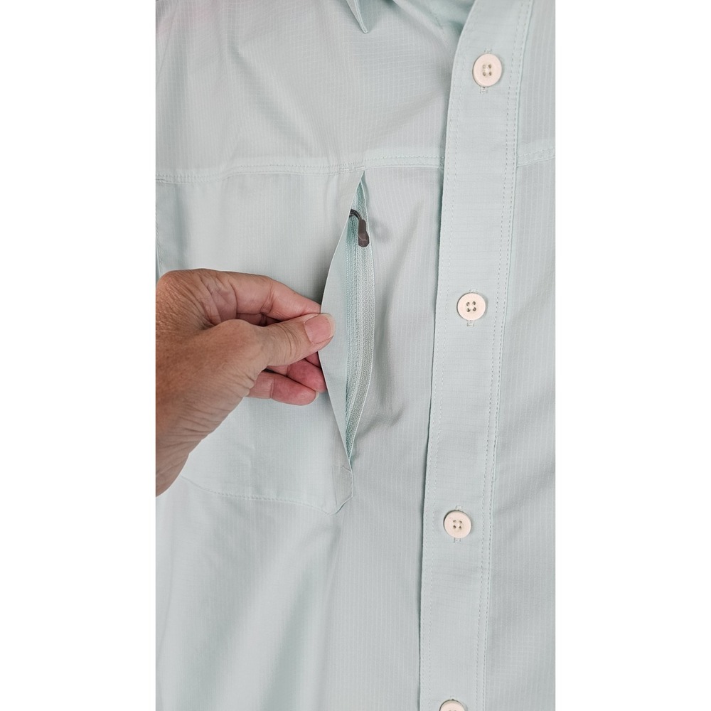Mens SIMMS G4 Fishing Shirt Size 2XL XXL Long Sleeve Light Green - Picture 4 of 14